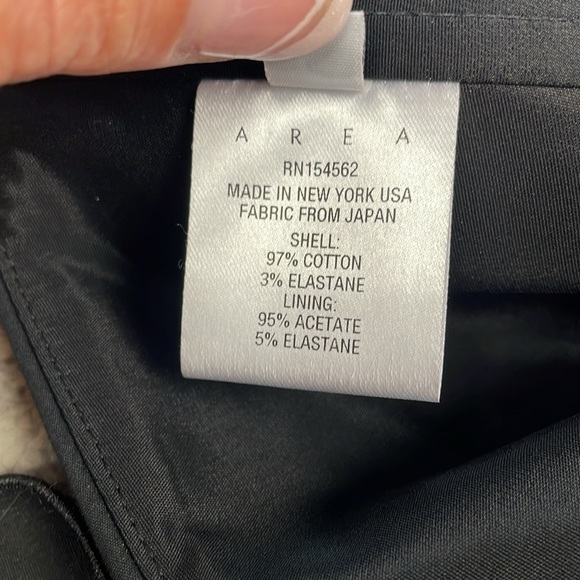 AREA Crystal Embellished Handkerchief Bandeau Crop Top Black Sz L - Picture 15 of 16